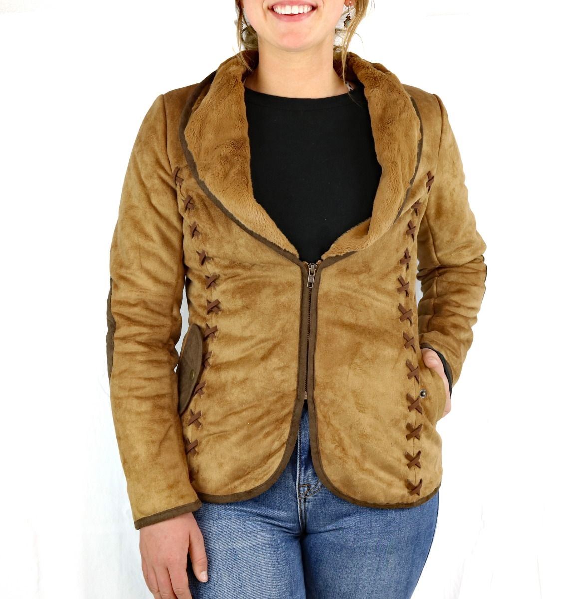 Tasha Polizzi Hacking Jacket In  Saddle 341509