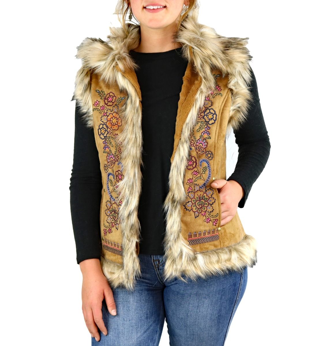 Tasha Polizzi Chateau Vest In Saddle 341604