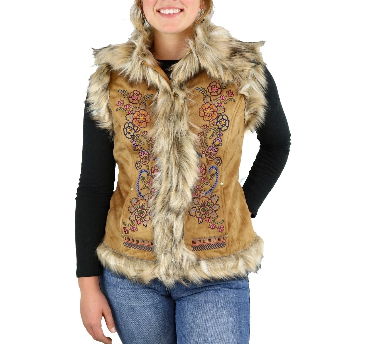 Tasha Polizzi Chateau Vest In Saddle 341604