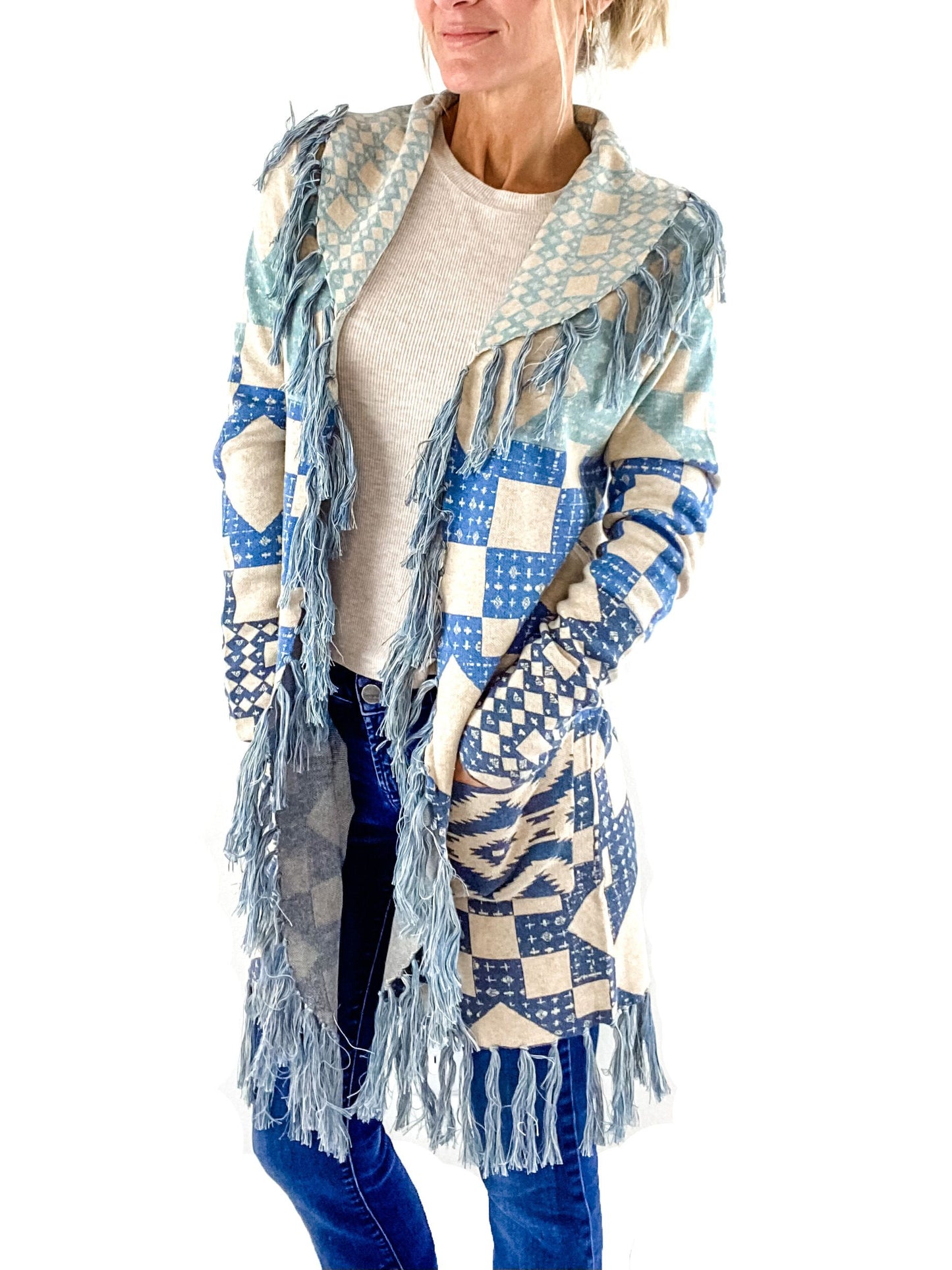 Tasha Polizzi Annie Cardigan In Blue 341715