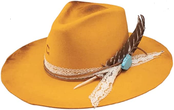 Charlie 1 Horse Women's Yellow Smoke Show Wool Felt Western Hat - Cwsmsh-4034Yl