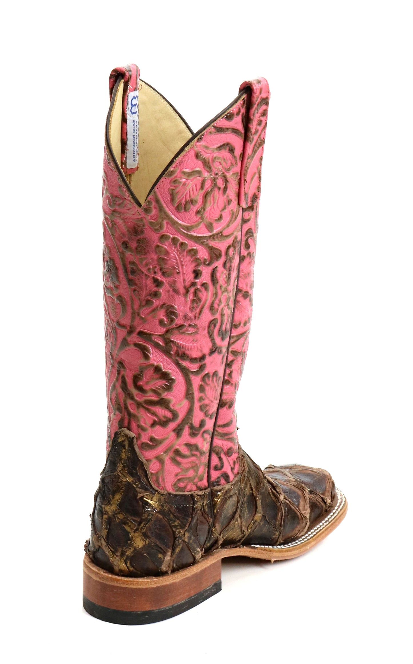 Anderson Bean Bronze Big Bass Pepto Antique Tooled Square Toe Boots