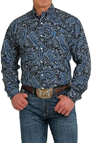 Cinch Men's Paisley Print Button Down Western Shirt