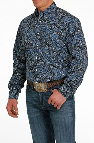 Cinch Men's Paisley Print Button Down Western Shirt