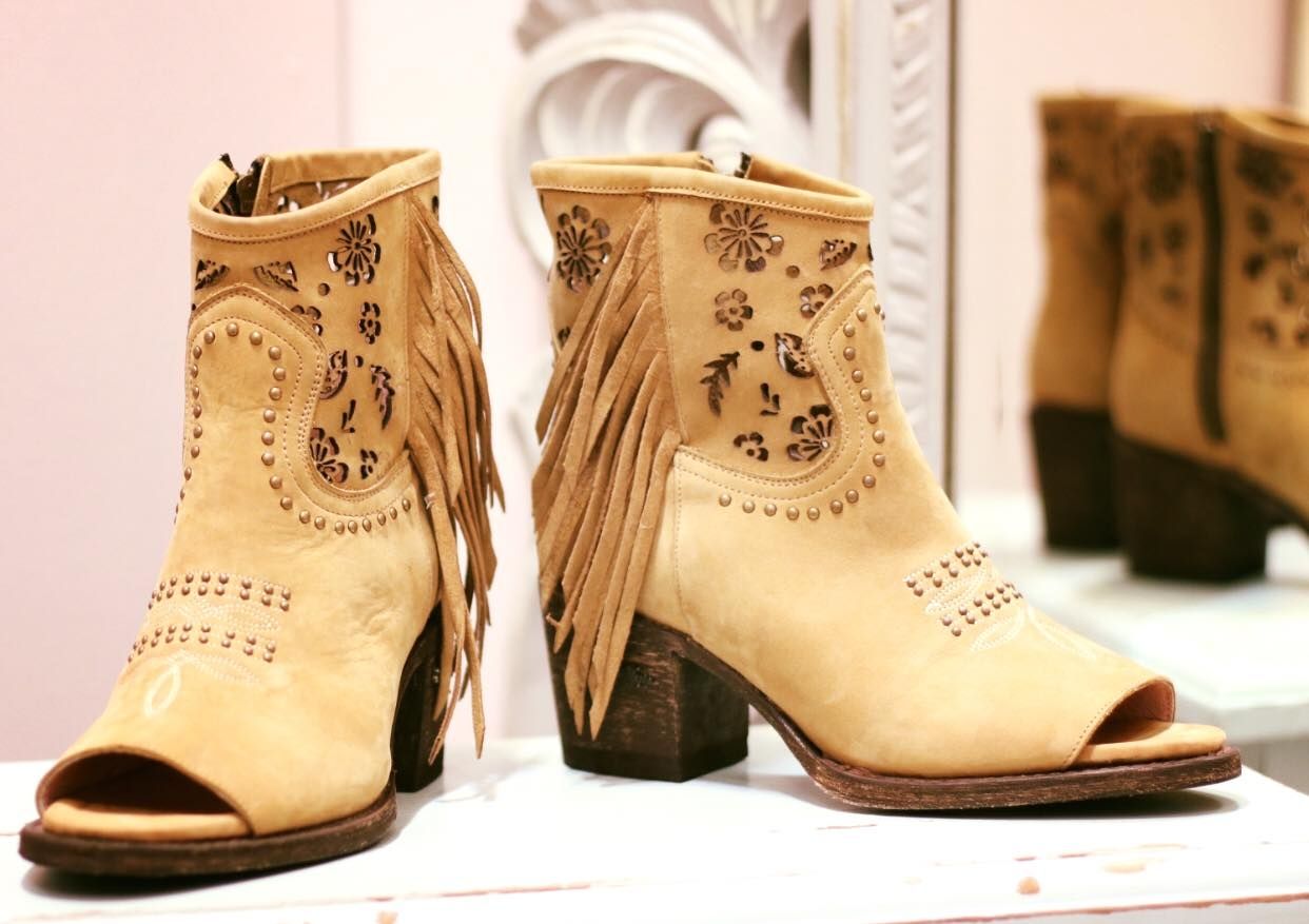 Miss Macie Ana Grace Open Toe Studded Ankle Boot