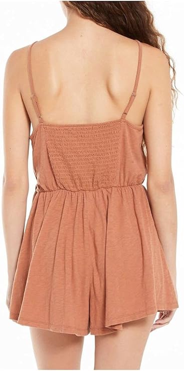 Mia Slub Wrap Romper in Vintage Brown by Z Supply