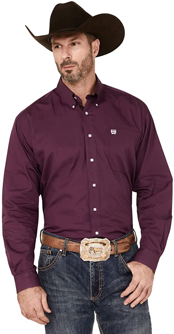 Cinch Men's Maroon Button Down