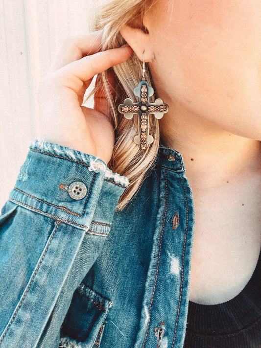 Tri Colored Earrings