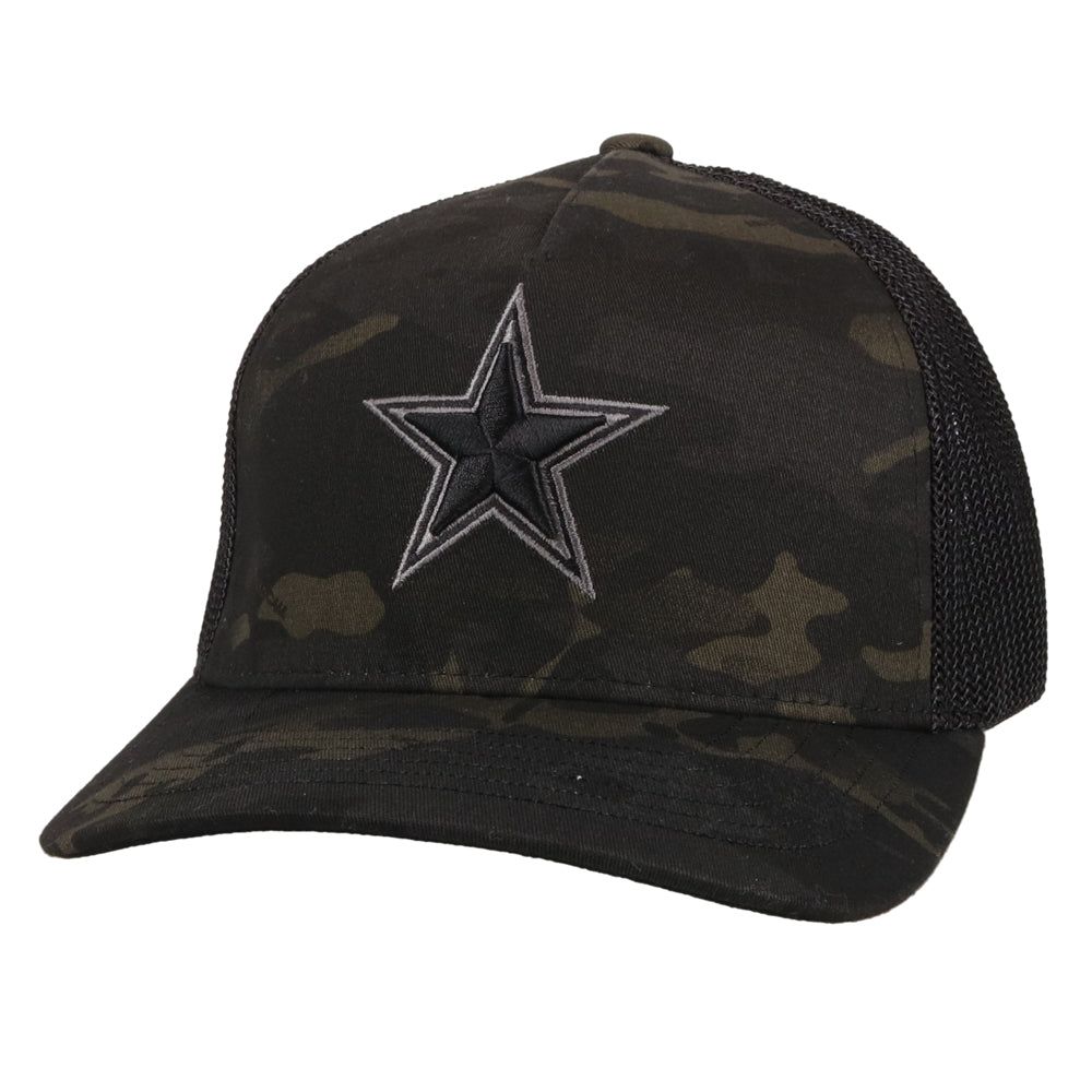 Hooey Dallas Cowboys Hat Camo And Black Flex Fit With Star Logo 7151CABK