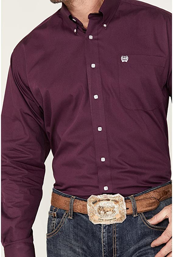 Cinch Men's Maroon Button Down