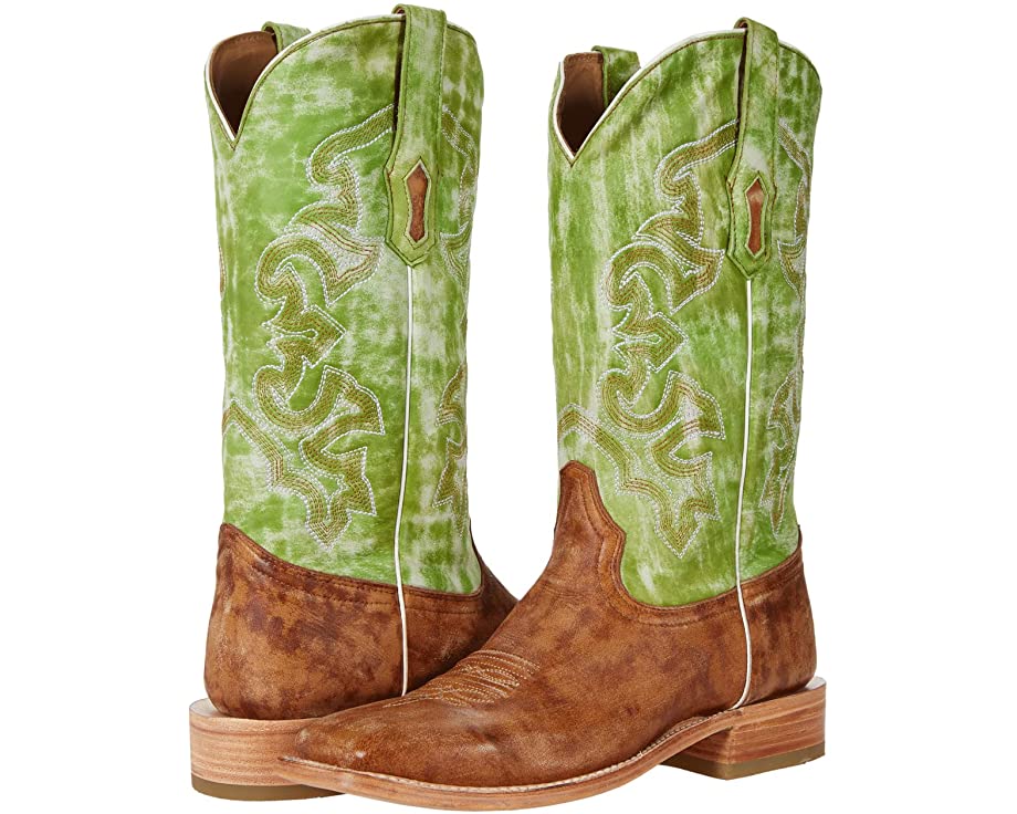 Corral Boots A4227  Sand and Green Square Toe Men's Boots