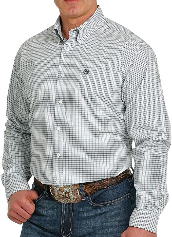 CInch Men's Plaid Button Down Western Shirt