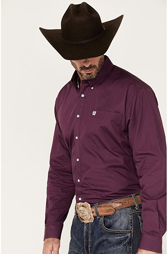 Cinch Men's Maroon Button Down