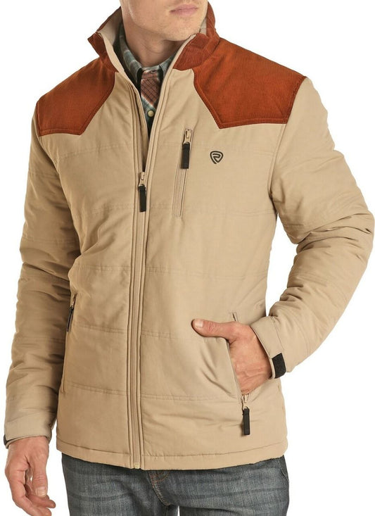 Men's Vintage '46 Corduroy Quilted Performance Jacket In Tan 92-1108