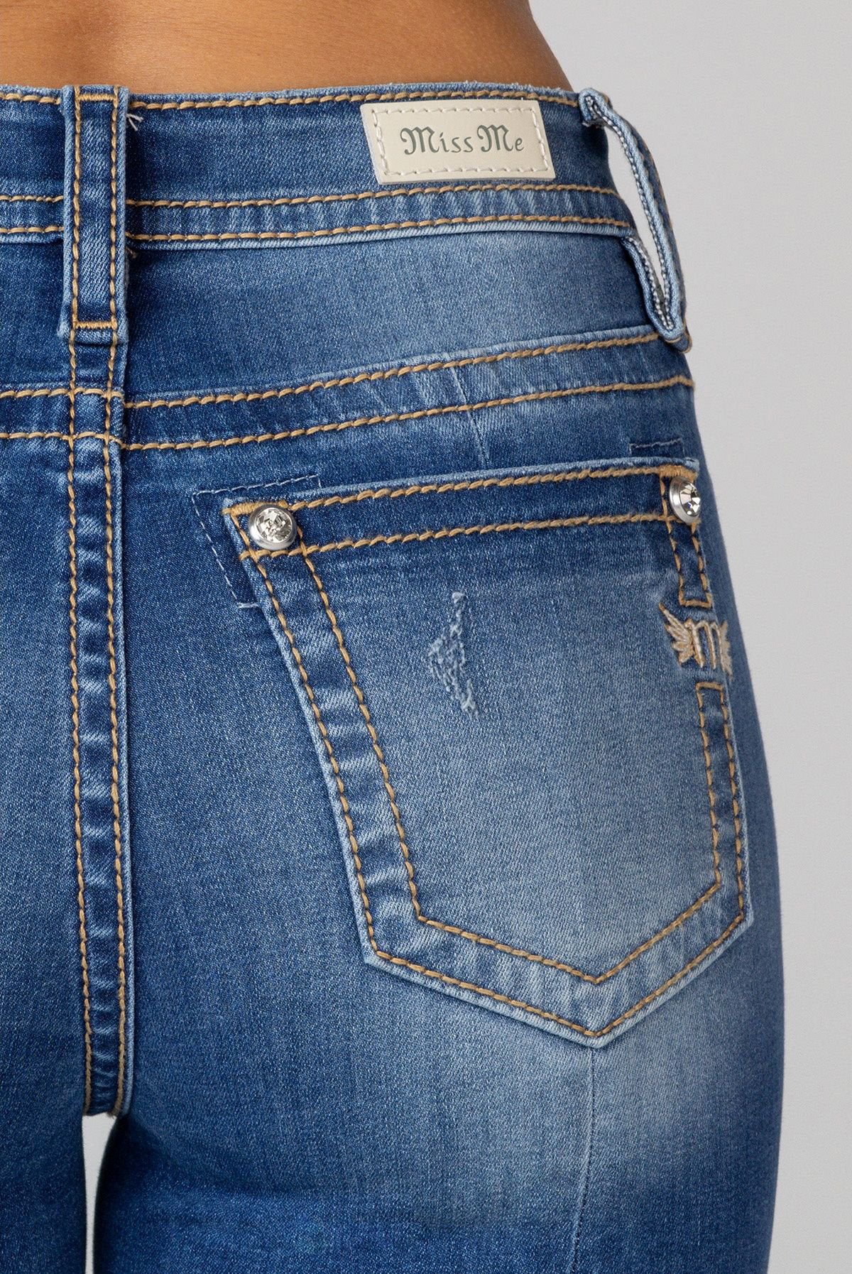 Miss Me High Rise Super Flare Medium Wash