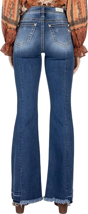 Miss Me High Rise Super Flare Medium Wash