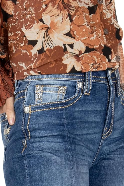 Miss Me High Rise Super Flare Medium Wash