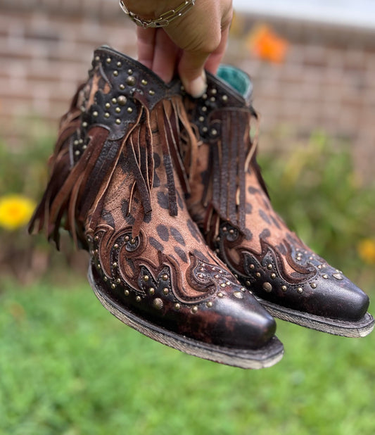 Shorty Leopard Ankle Boots A4280