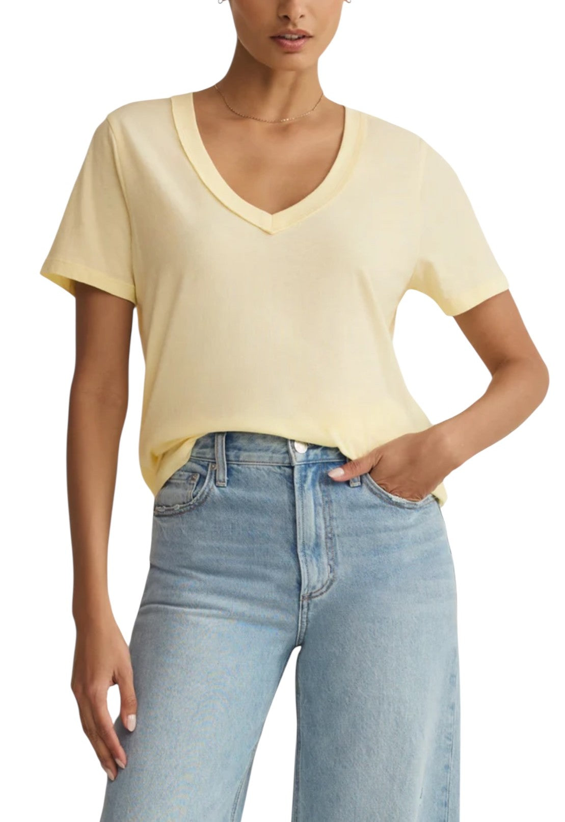 Elara Cotton Jersey Top in Pineapple