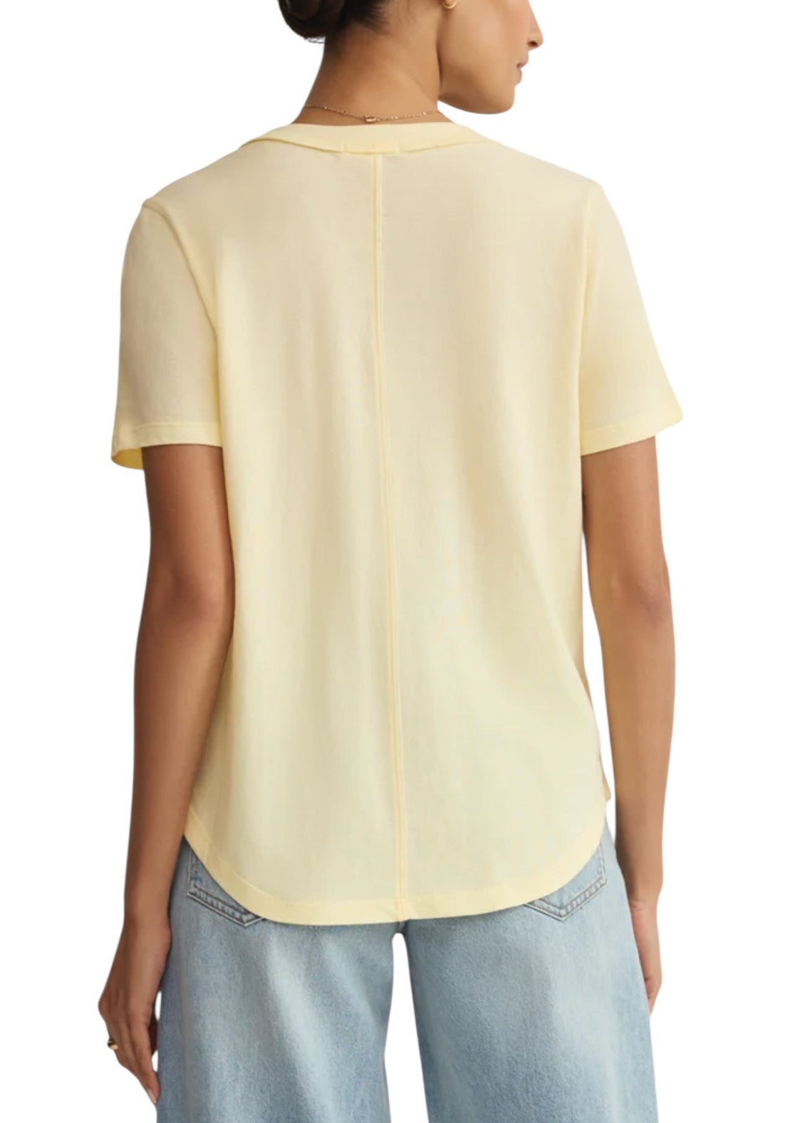 Elara Cotton Jersey Top in Pineapple