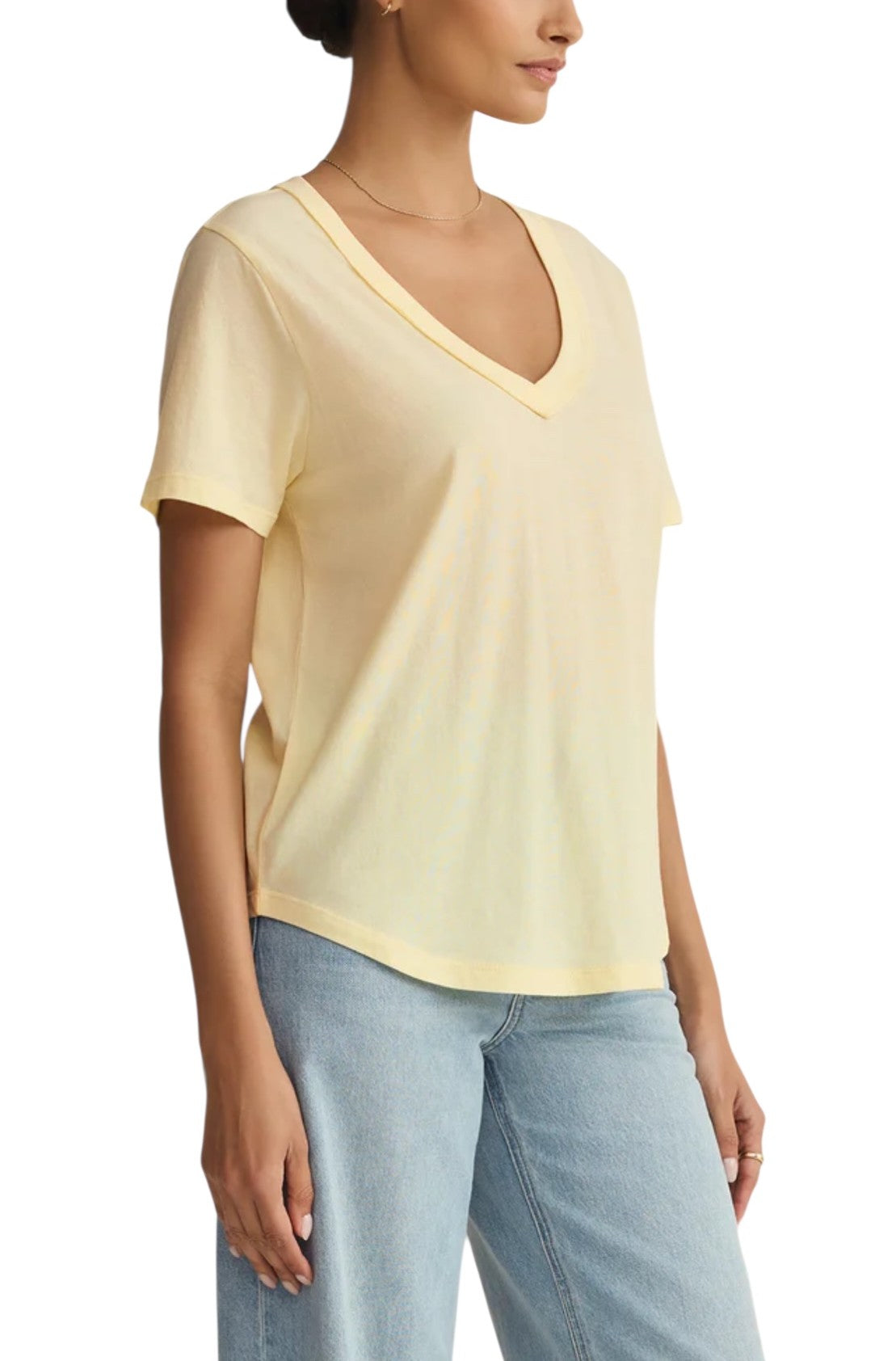 Elara Cotton Jersey Top in Pineapple