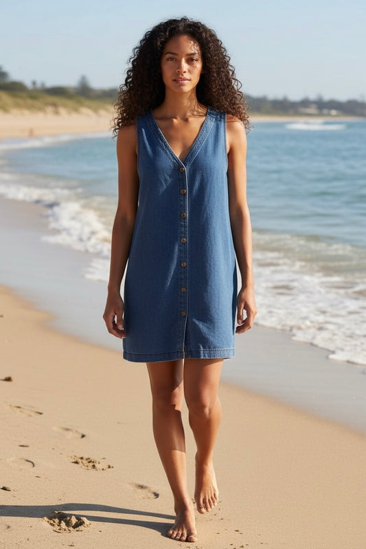 Solace Jersey Denim Mini Dress