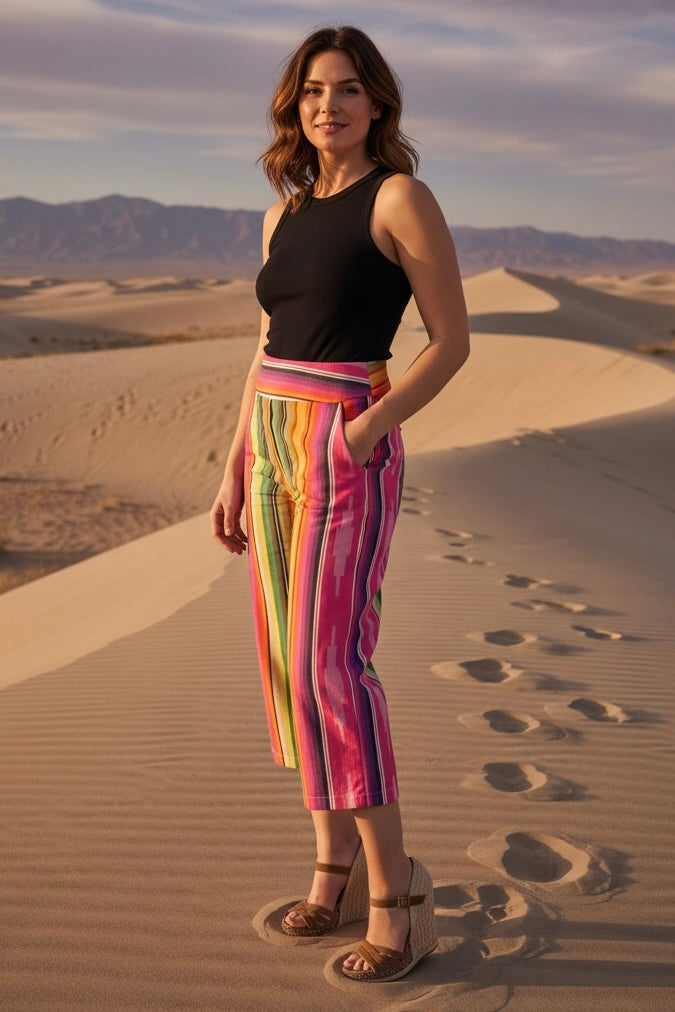 Silverado Rosarita Cropped Palazzo Pant