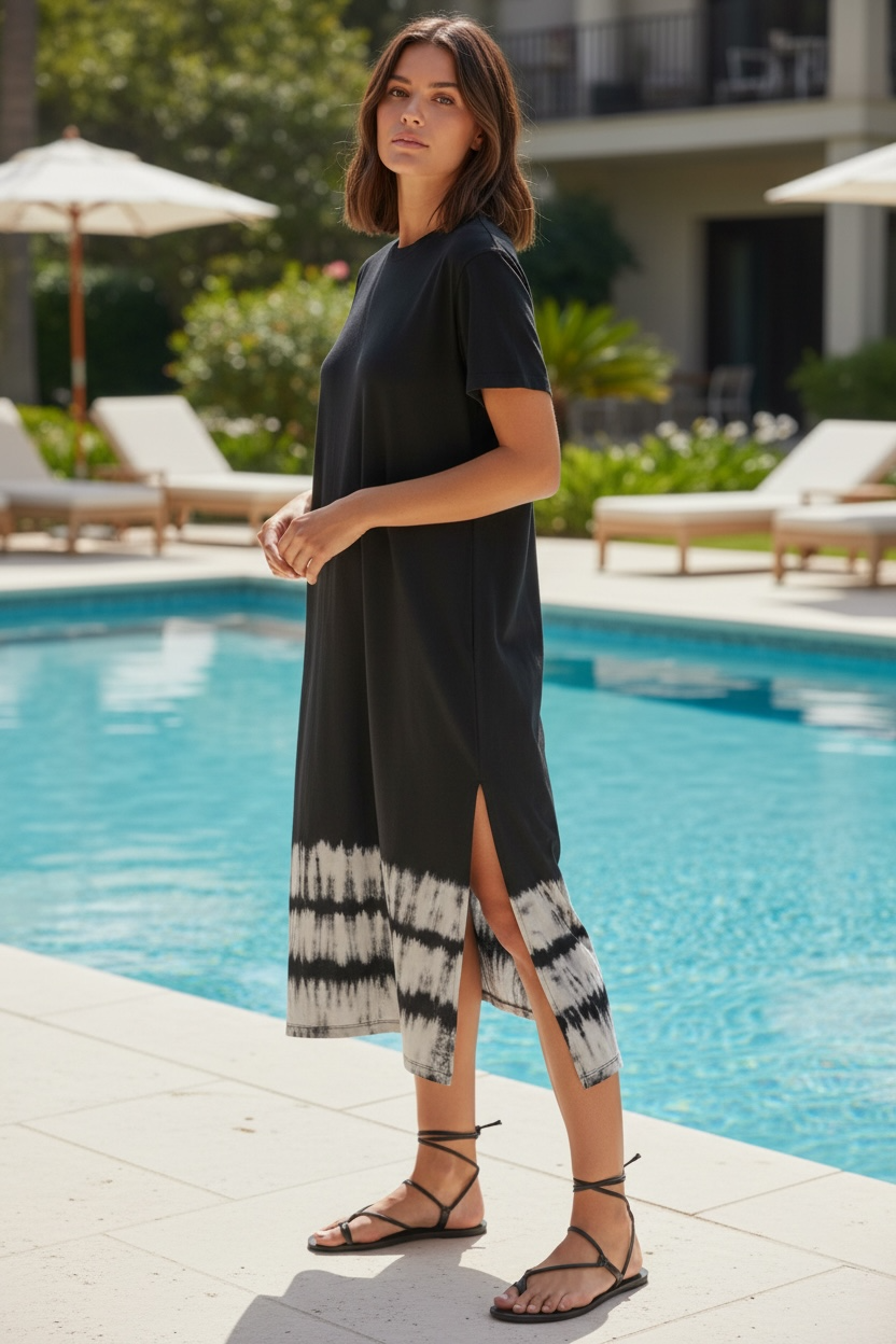 Z Supply Eden Stripe Tie-Dye oversized dress