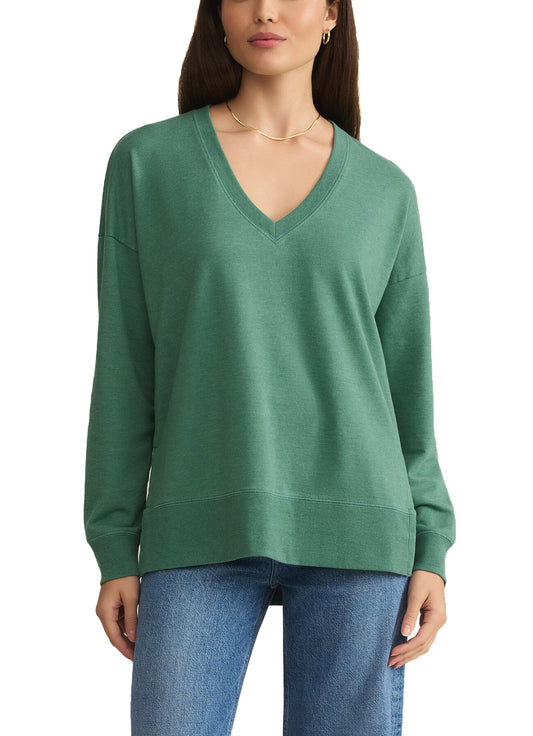 Modern V-Neck Weekender Botanical Green