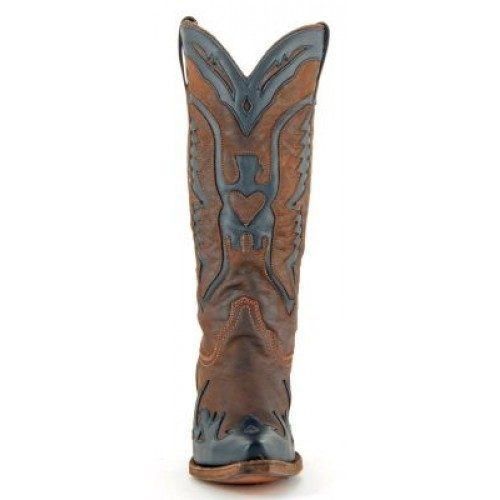 Corral Brown and Black Eagle Inlay Boots