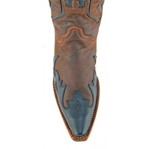 Corral Brown and Black Eagle Inlay Boots