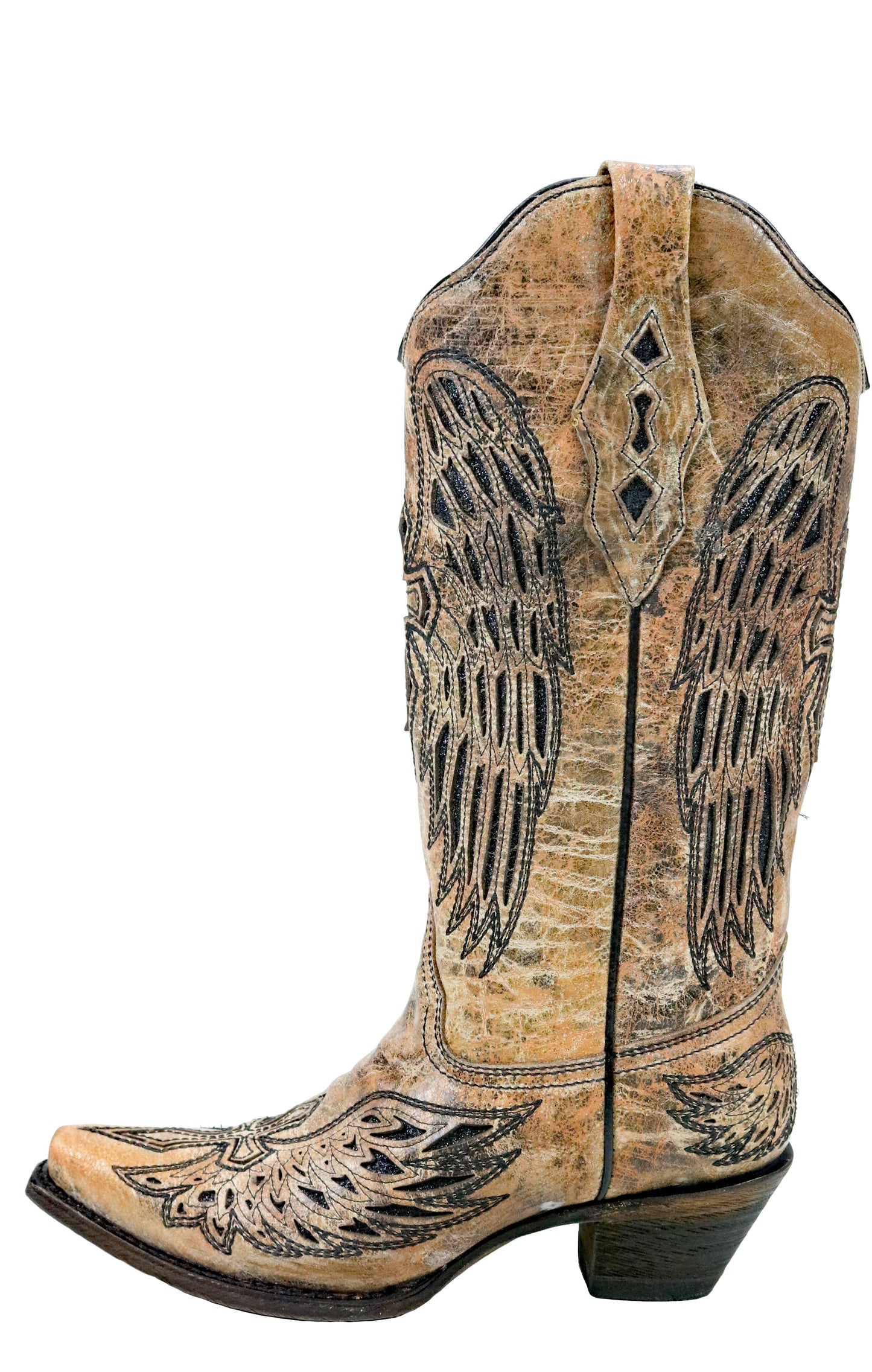 Corral Bronze Wings and Cross with Glitter Inlay Boots