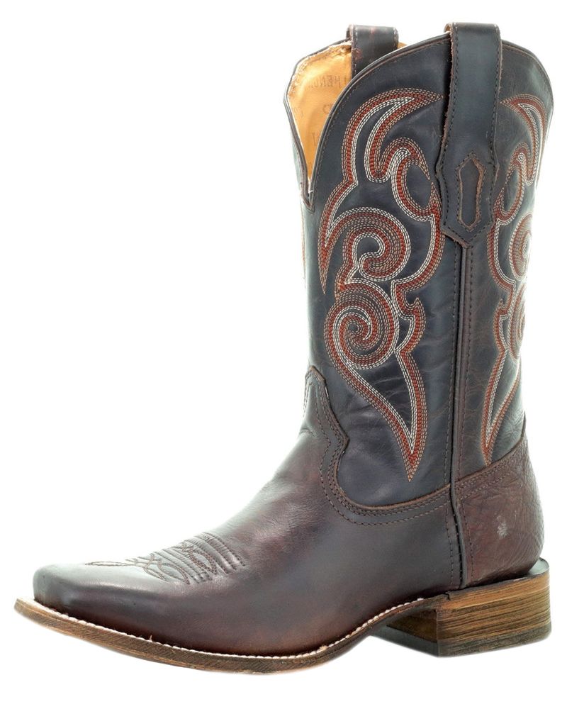 Corral Tyson Durfey Collection Brown Square Toe Boots