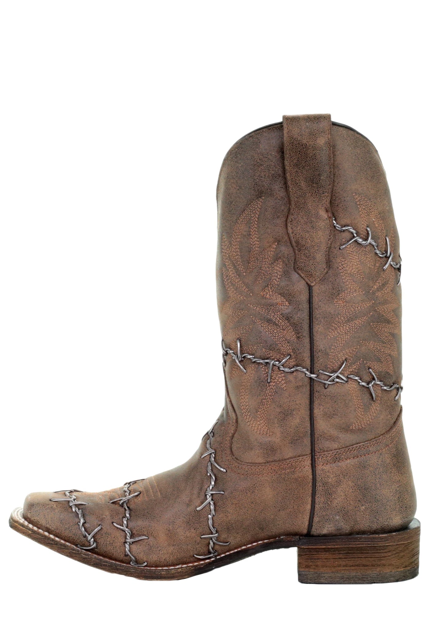 Corral Men's Barbed Wire Woven Square Toe Boots