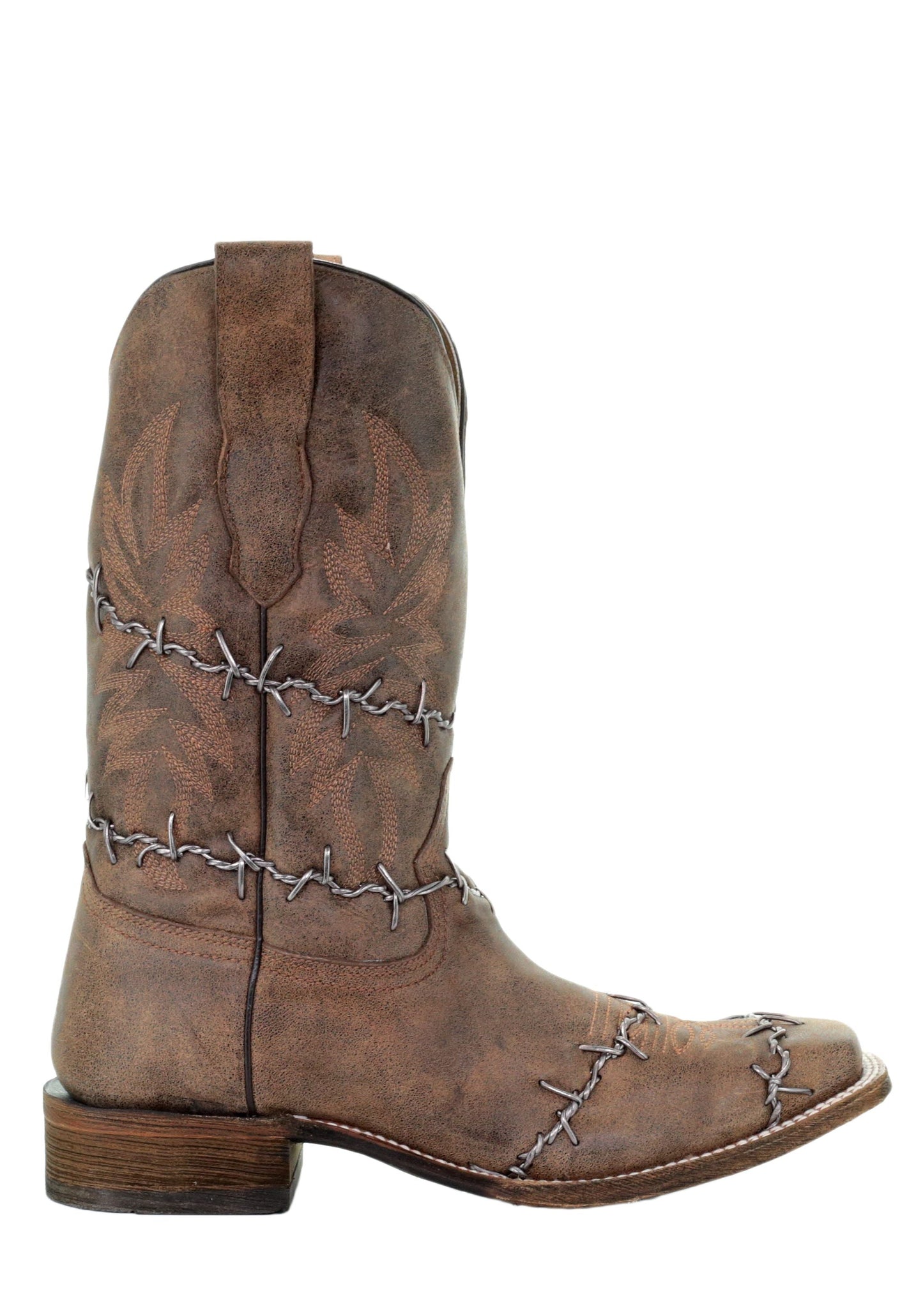 Corral Men's Barbed Wire Woven Square Toe Boots