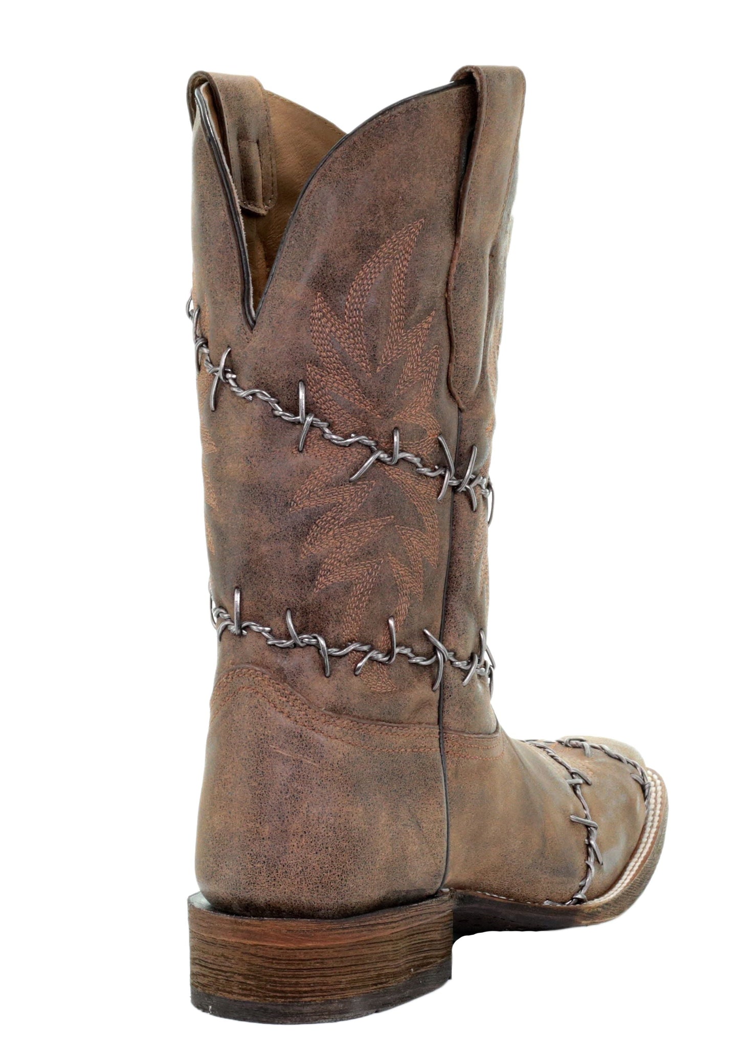 Corral Men's Barbed Wire Woven Square Toe Boots