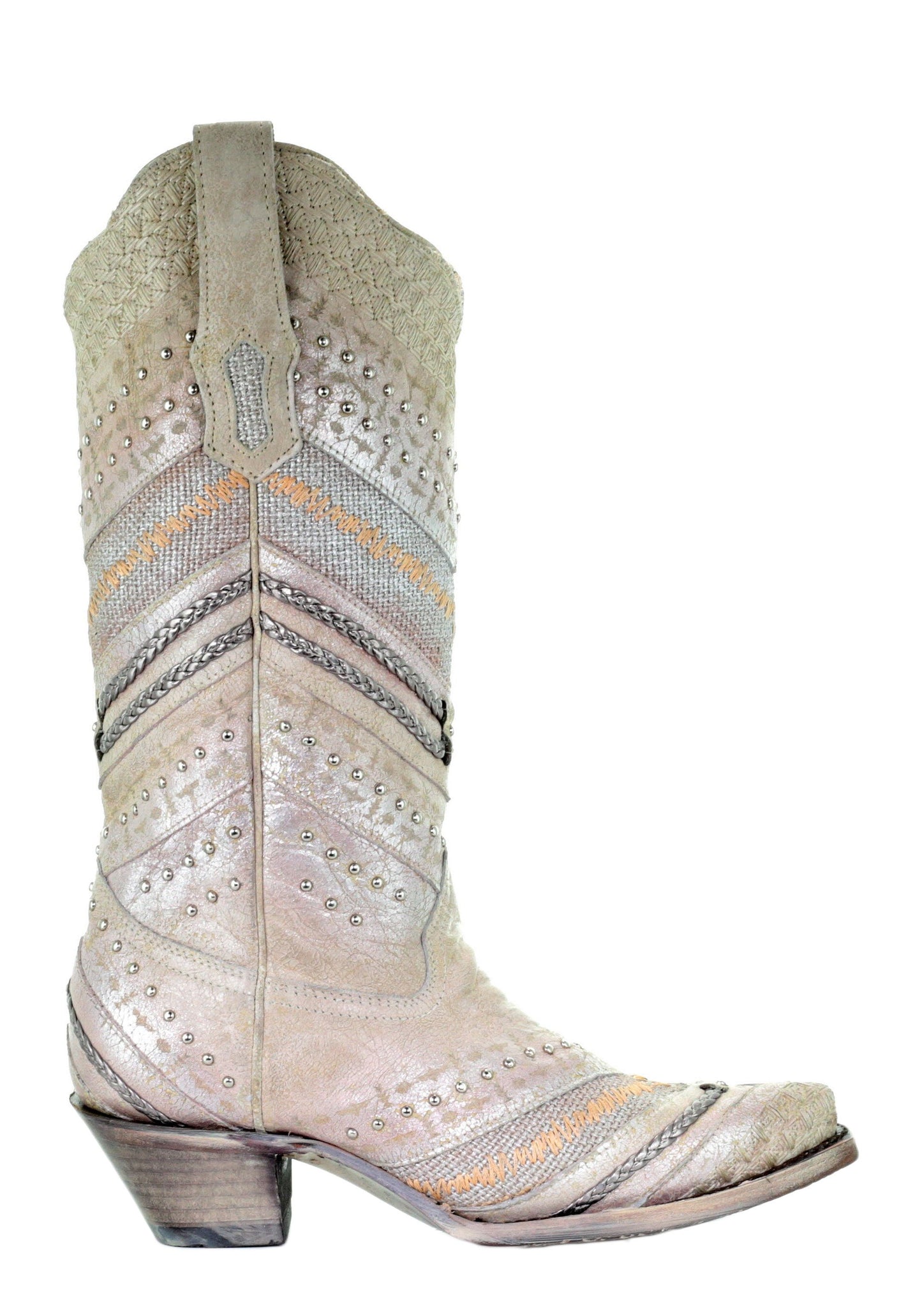 Corral Metallic Embroidered Studded Western Boots