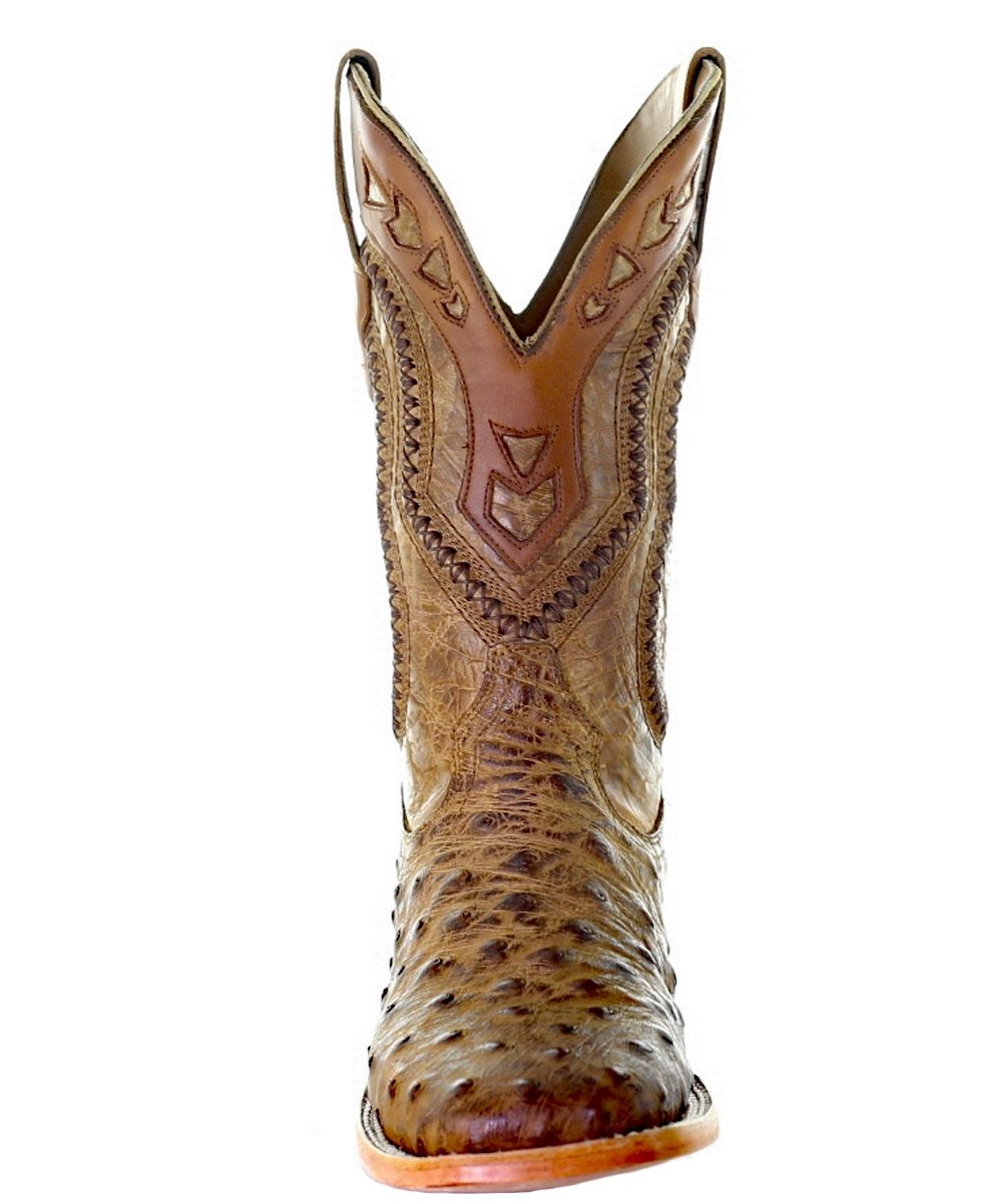 Corral Men's Orix Ostrich Overlay and Embroidery Boots A4008