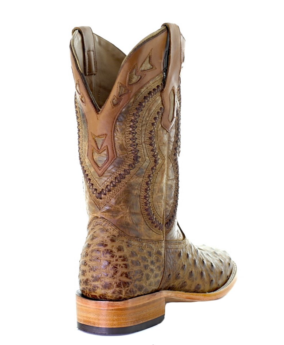 Corral Men's Orix Ostrich Overlay and Embroidery Boots A4008