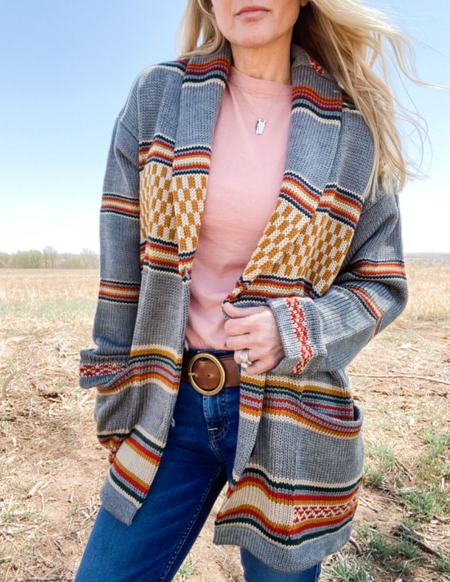 Women's Tularosa Sweater In Gray By STS Ranchwear Sts2494