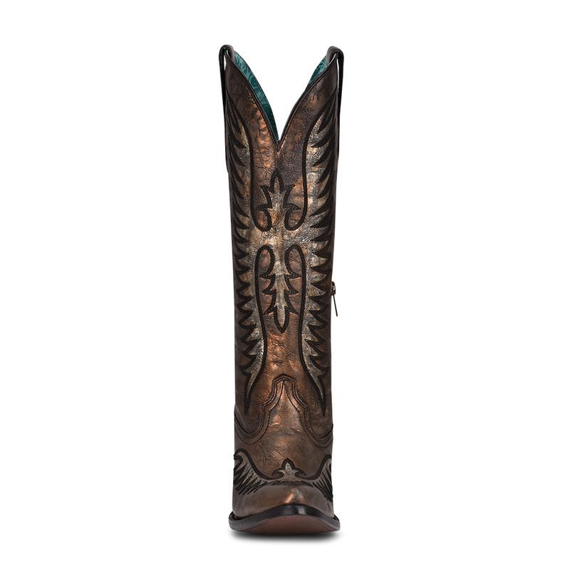 Ladies Black Bronze Embroidery Boot By Corral A4215