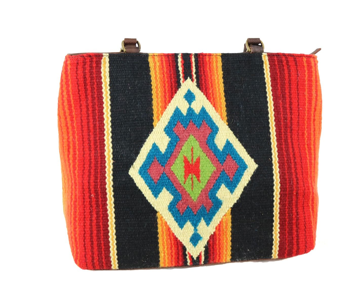 American Darling Red Multi Colored Saddle Blanket Tote ADBGA151E