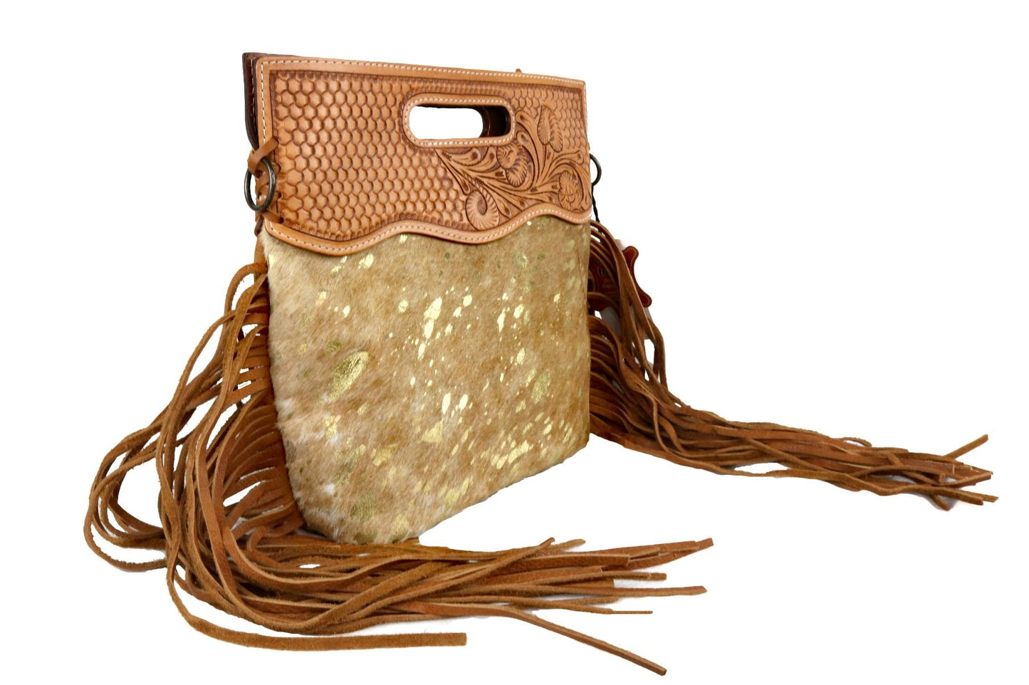 American Darling Electrified Cowhide CrossBody Clutch in Beautiful Acid Wash