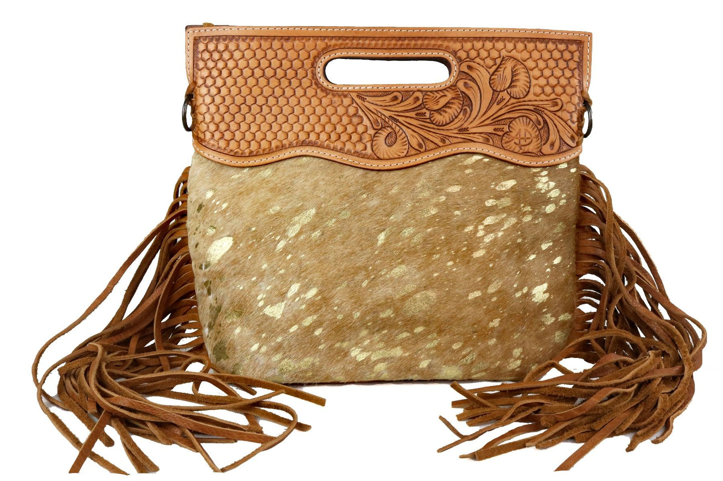 American Darling Electrified Cowhide CrossBody Clutch in Beautiful Acid Wash