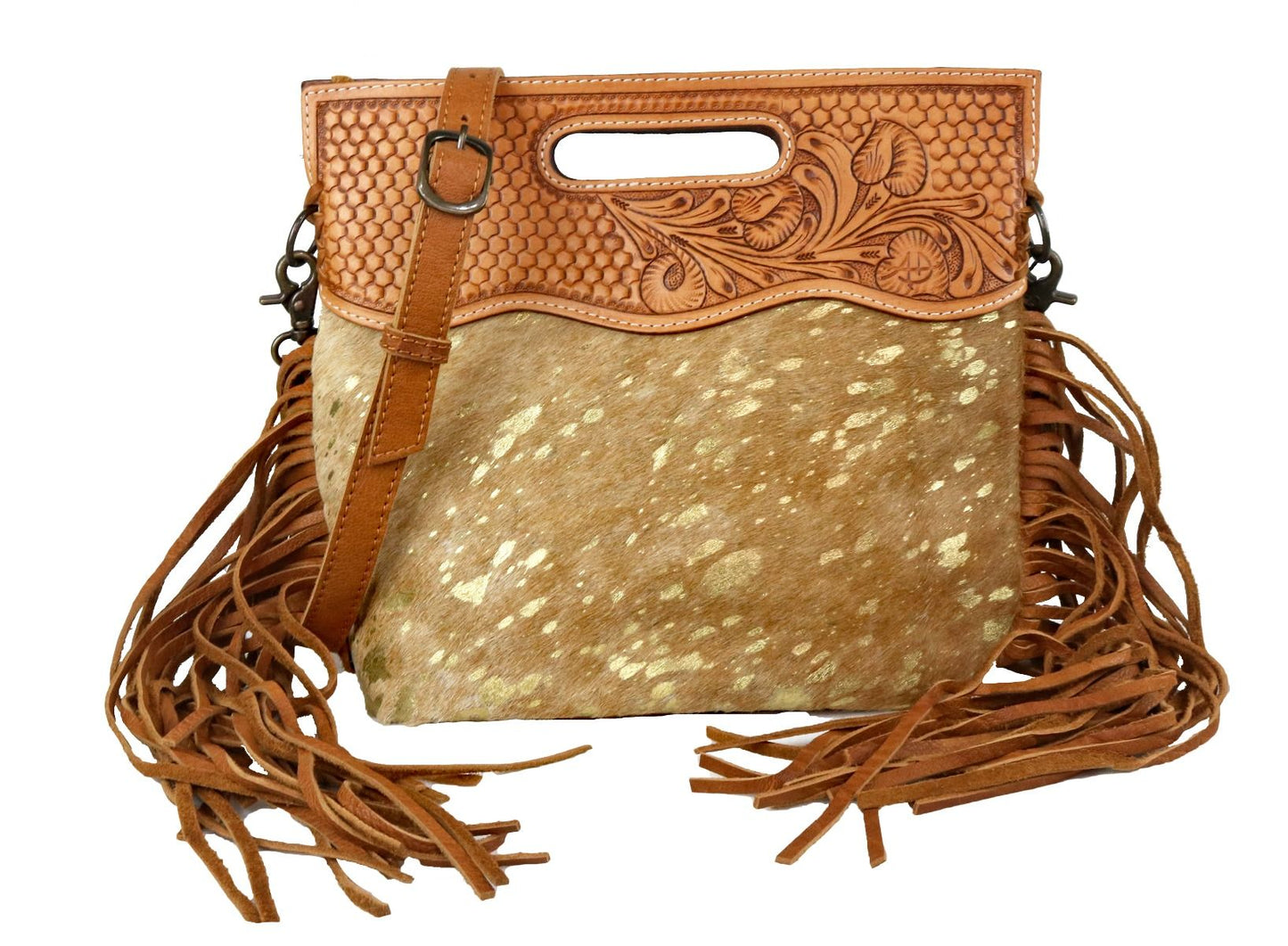 American Darling Electrified Cowhide CrossBody Clutch in Beautiful Acid Wash