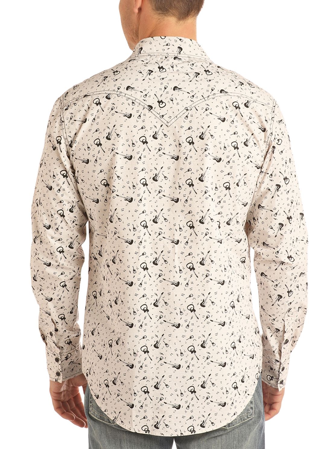 Rock and Roll Cowboy Men's Long Sleeve Snap Front Top