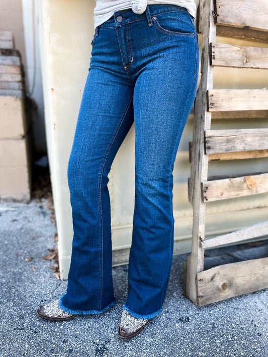 Lola Raw Hem Jean Blue by Kimes Ranch