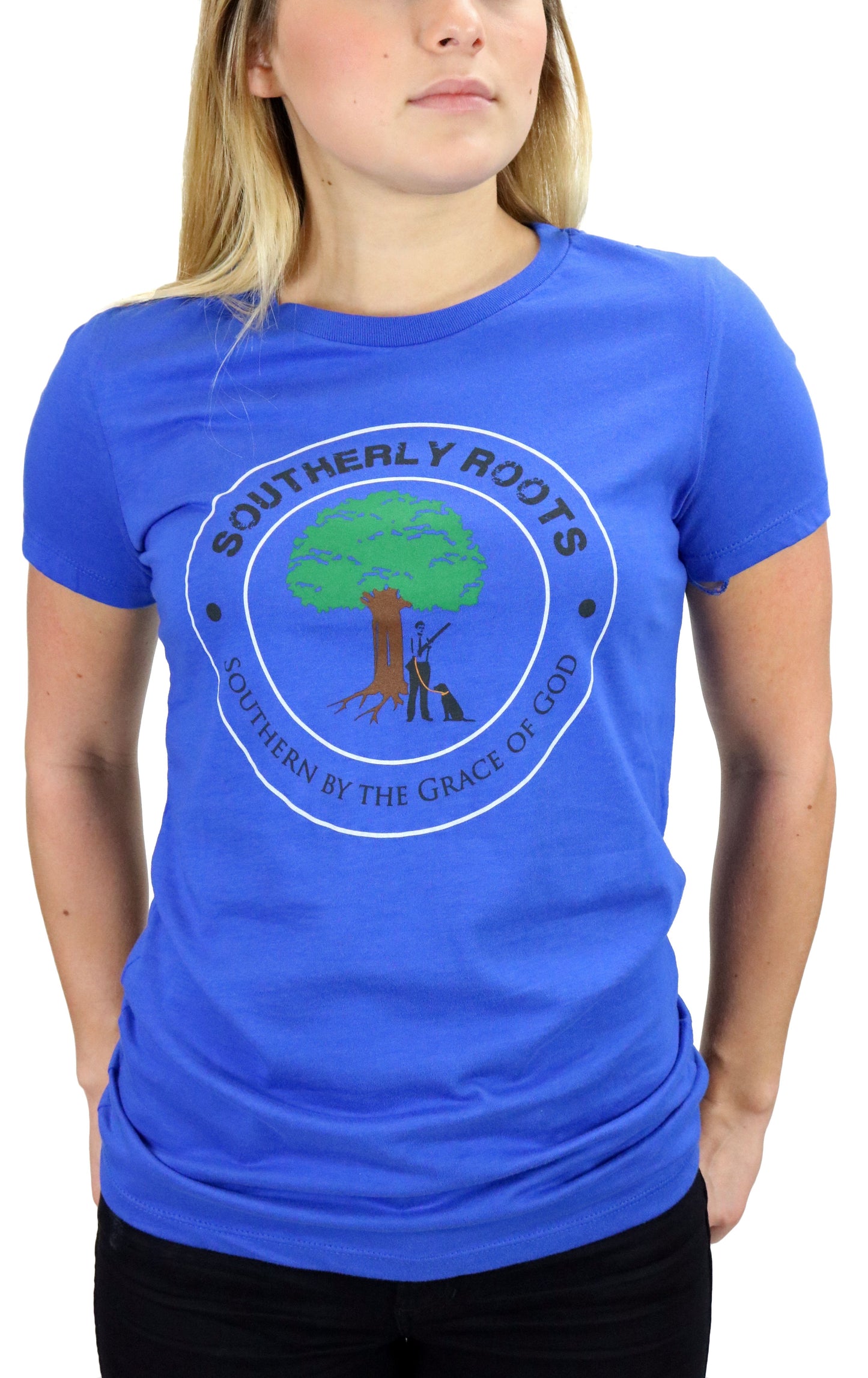 Southerly Roots Southern Belle Favorite Logo Tee in True Royal