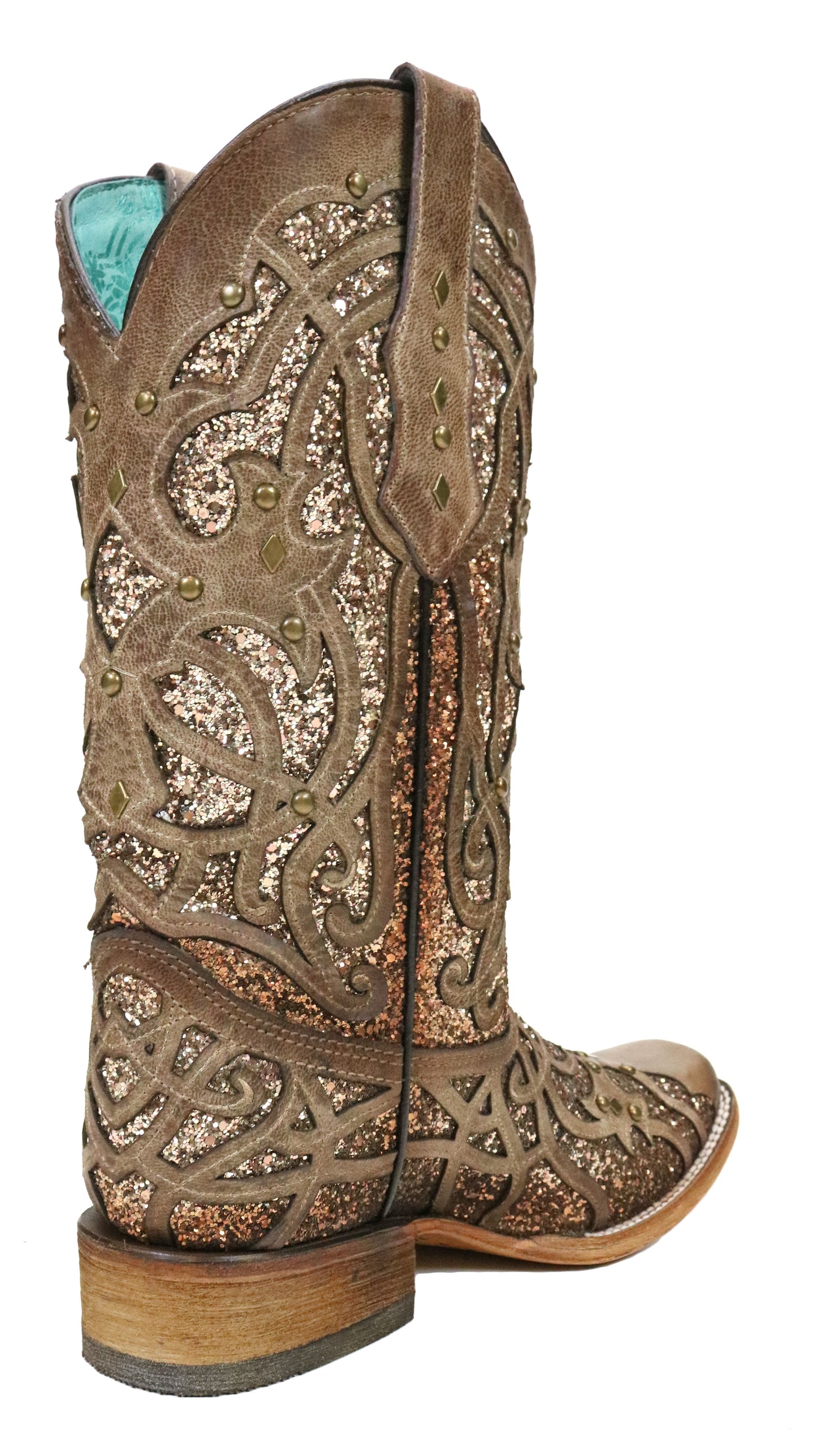 Corral Orix Glittered Studded Square Toe Boots