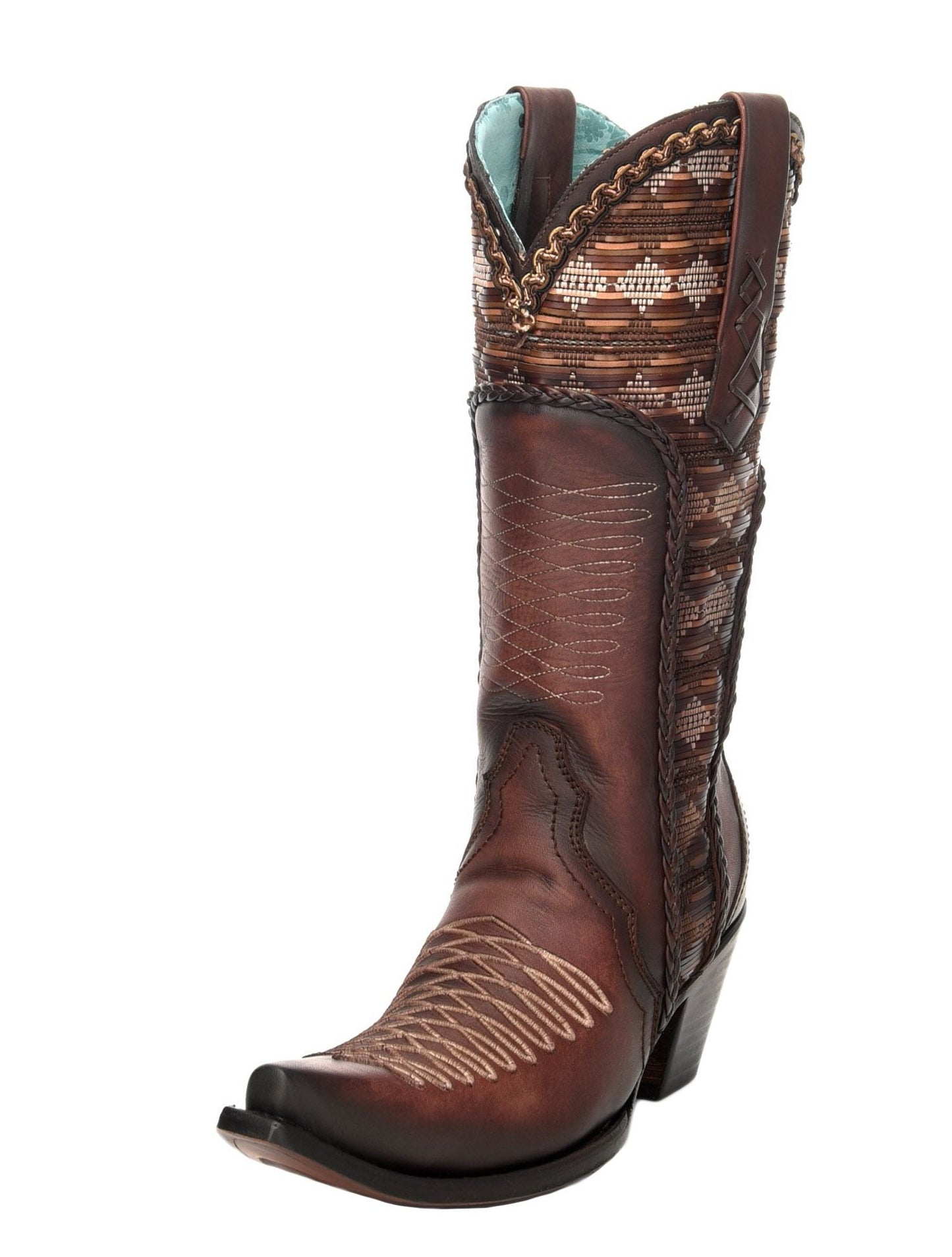 Corral Brown Aztec Embroidered Boots